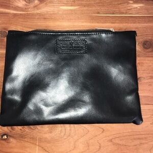 Stella Bianca Black Zip Cosmetic Money Tote